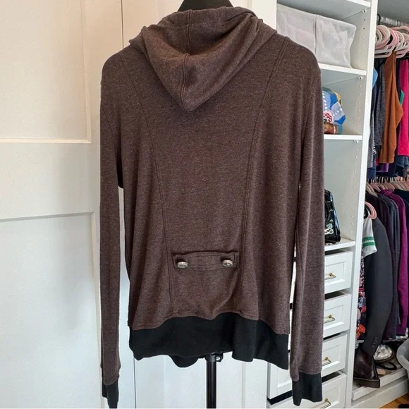 Y2K Miss Me Dark Plum Rhinestone Military Inspired Size M Zip Hoodie Bomber - Picture 3 of 6